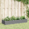 vidaXL - Plantenbak - met - pinnen - 125x40x28,5 - cm - polypropeen - lichtgrijs