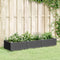 vidaXL - Plantenbak - met - pinnen - 125x40x28,5 - cm - polypropeen - zwart