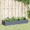 vidaXL - Plantenbak - met - pinnen - 125x40x28,5 - cm - polypropeen - grijs