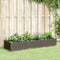 vidaXL - Plantenbak - met - pinnen - 125x40x28,5 - cm - polypropeen - bruin