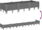 vidaXL - Plantenbak - met - pinnen - 125x40x28,5 - cm - polypropeen - lichtgrijs