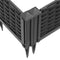 vidaXL - Plantenbak - met - pinnen - 125x40x28,5 - cm - polypropeen - zwart