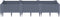 vidaXL - Plantenbak - met - pinnen - 125x40x28,5 - cm - polypropeen - grijs