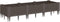 vidaXL - Plantenbak - met - pinnen - 125x40x28,5 - cm - polypropeen - bruin