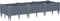 vidaXL - Plantenbak - met - pinnen - 125x40x28,5 - cm - polypropeen - grijs
