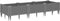 vidaXL - Plantenbak - met - pinnen - 125x40x28,5 - cm - polypropeen - lichtgrijs