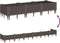 vidaXL - Plantenbak - met - pinnen - 125x40x28,5 - cm - polypropeen - bruin