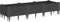 vidaXL - Plantenbak - met - pinnen - 125x40x28,5 - cm - polypropeen - zwart
