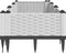 vidaXL - Plantenbak - met - pinnen - 125x40x28,5 - cm - polypropeen - wit