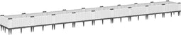 vidaXL - Plantenbak - met - pinnen - 362,5x42,5x28,5 - cm - polypropeen - wit