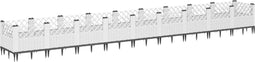 vidaXL - Plantenbak - met - pinnen - 363,5x43,5x43,5 - cm - polypropeen - wit