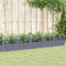 vidaXL - Plantenbak - met - pinnen - 363,5x43,5x43,5 - cm - polypropeen - grijs