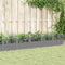 vidaXL - Plantenbak - met - pinnen - 363,5x43,5x43,5 - cm - polypropeen - lichtgrijs