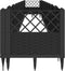 vidaXL - Plantenbak - met - pinnen - 363,5x43,5x43,5 - cm - polypropeen - zwart