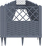 vidaXL - Plantenbak - met - pinnen - 363,5x43,5x43,5 - cm - polypropeen - grijs