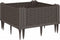 vidaXL - Plantenbak - met - pinnen - 42,5x42,5x28,5 - cm - polypropeen - bruin