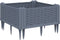 vidaXL - Plantenbak - met - pinnen - 42,5x42,5x28,5 - cm - polypropeen - grijs