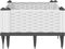 vidaXL - Plantenbak - met - pinnen - 42,5x42,5x28,5 - cm - polypropeen - wit