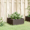 vidaXL - Plantenbak - met - pinnen - 42,5x42,5x28,5 - cm - polypropeen - bruin