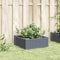 vidaXL - Plantenbak - met - pinnen - 42,5x42,5x28,5 - cm - polypropeen - grijs