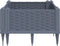 vidaXL - Plantenbak - met - pinnen - 42,5x42,5x28,5 - cm - polypropeen - grijs