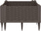 vidaXL - Plantenbak - met - pinnen - 42,5x42,5x28,5 - cm - polypropeen - bruin