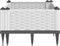 vidaXL - Plantenbak - met - pinnen - 42,5x42,5x28,5 - cm - polypropeen - wit
