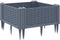 vidaXL - Plantenbak - met - pinnen - 42,5x42,5x28,5 - cm - polypropeen - grijs