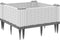 vidaXL - Plantenbak - met - pinnen - 42,5x42,5x28,5 - cm - polypropeen - wit