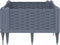 vidaXL - Plantenbak - met - pinnen - 42,5x42,5x28,5 - cm - polypropeen - grijs