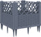 vidaXL - Plantenbak - met - pinnen - 43,5x43,5x43,5 - cm - polypropeen - grijs