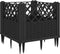 vidaXL - Plantenbak - met - pinnen - 43,5x43,5x43,5 - cm - polypropeen - zwart