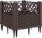 vidaXL - Plantenbak - met - pinnen - 43,5x43,5x43,5 - cm - polypropeen - bruin