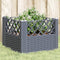 vidaXL - Plantenbak - met - pinnen - 43,5x43,5x43,5 - cm - polypropeen - grijs