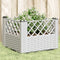 vidaXL - Plantenbak - met - pinnen - 43,5x43,5x43,5 - cm - polypropeen - wit