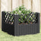 vidaXL - Plantenbak - met - pinnen - 43,5x43,5x43,5 - cm - polypropeen - zwart