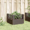 vidaXL - Plantenbak - met - pinnen - 43,5x43,5x43,5 - cm - polypropeen - bruin