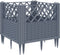 vidaXL - Plantenbak - met - pinnen - 43,5x43,5x43,5 - cm - polypropeen - grijs