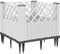 vidaXL - Plantenbak - met - pinnen - 43,5x43,5x43,5 - cm - polypropeen - wit