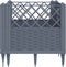 vidaXL - Plantenbak - met - pinnen - 43,5x43,5x43,5 - cm - polypropeen - grijs
