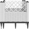 vidaXL - Plantenbak - met - pinnen - 43,5x43,5x43,5 - cm - polypropeen - wit