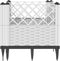 vidaXL - Plantenbak - met - pinnen - 43,5x43,5x43,5 - cm - polypropeen - wit