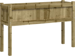 vidaXL - Plantenbak - met - poten - 110x31x70 - cm - geïmpregneerd - grenenhout