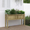 vidaXL - Plantenbak - met - poten - 110x31x70 - cm - geïmpregneerd - grenenhout