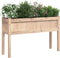 vidaXL - Plantenbak - met - poten - 110x31x70 - cm - massief - grenenhout