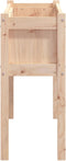 vidaXL - Plantenbak - met - poten - 110x31x70 - cm - massief - grenenhout