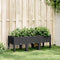 vidaXL - Plantenbak - met - poten - 120x40x42 - cm - polypropeen - zwart
