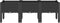vidaXL - Plantenbak - met - poten - 120x40x42 - cm - polypropeen - zwart