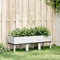 vidaXL - Plantenbak - met - poten - 120x40x42 - cm - polypropeen - wit