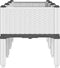 vidaXL - Plantenbak - met - poten - 120x40x42 - cm - polypropeen - wit